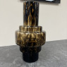 Animal Print - Amber & Black Stepped Glass Vase Animal Print - Amber & Black Stepped Glass Vase