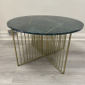 Green Marble and Brass Coffee Table Green Marble and Brass Coffee Table