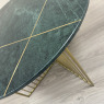 Green Marble and Brass Coffee Table Green Marble and Brass Coffee Table