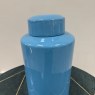 Blue Lidded Ceramic Jar Object Blue Lidded Ceramic Jar Object