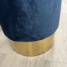 Blue Velvet & Brass Stool Blue Velvet & Brass Stool