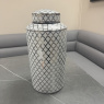 Renne - White & Chrome Decorative Jar Renne - White & Chrome Decorative Jar