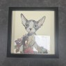 Framed Dog Picture with 3D Cut out Design Framed Dog Picture with 3D Cut out Design