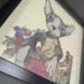 Framed Dog Picture with 3D Cut out Design Framed Dog Picture with 3D Cut out Design