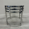 Chrome and Glass Round Side Table Chrome and Glass Round Side Table