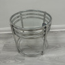 Chrome and Glass Round Side Table Chrome and Glass Round Side Table