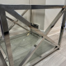 Steel and Glass Criss Cross Side Table Steel and Glass Criss Cross Side Table