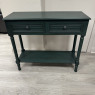 Teal 2 Drawer Console Table with Shelf Teal 2 Drawer Console Table with Shelf