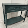 Teal 2 Drawer Console Table with Shelf Teal 2 Drawer Console Table with Shelf