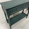 Teal 2 Drawer Console Table with Shelf Teal 2 Drawer Console Table with Shelf