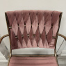 Pink Velvet Chair with Arms Pink Velvet Chair with Arms