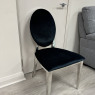 Victoria - Black Velvet and Chrome Chair Victoria - Black Velvet and Chrome Chair