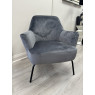 Melinda Grey Velvet Chair Melinda Grey Velvet Chair
