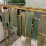 Console with Gold and Green Block Detail Console with Gold and Green Block Detail