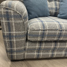 Alstons Cuba - Cuddler Sofa with Blue Plaid Fabric Alstons Cuba - Cuddler Sofa with Blue Plaid Fabric