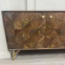 GEO - Dark Wood and Brass Sideboard GEO - Dark Wood and Brass Sideboard