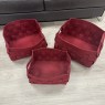 Calligaris Set of 3 - Red Woven Baskets Calligaris Set of 3 - Red Woven Baskets