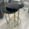 Black Gloss Set of 2 - Nest of Tables - Sold as seen Black Gloss Set of 2 - Nest of Tables - Sold as seen