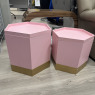 Set of 2 Hexagon - Pink Tables with Storage Set of 2 Hexagon - Pink Tables with Storage