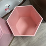 Set of 2 Hexagon - Pink Tables with Storage Set of 2 Hexagon - Pink Tables with Storage