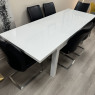 White Gloss Extending Dining Table White Gloss Extending Dining Table