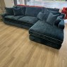 Harlem - Large Chaise Sofa in Teal Fabric Harlem - Large Chaise Sofa in Teal Fabric