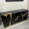 Black & Gold Glamour Sideboard - 4 Door Black & Gold Glamour Sideboard - 4 Door