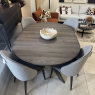 SYDNEY Extendable Round Dining Table & 4 Dining Chairs SYDNEY Extendable Round Dining Table & 4 Dining Chairs