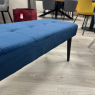 Gloria - Blue Stool with Black legs Gloria - Blue Stool with Black legs