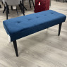 Gloria - Blue Stool with Black legs Gloria - Blue Stool with Black legs