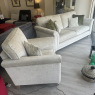 Alstons Fleming 3 Seater & Armchair in Ivory Fabric Alstons Fleming 3 Seater & Armchair in Ivory Fabric