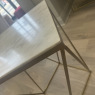 Shalimar Solid Marble & Brass Lamp Table with Geometric Base Shalimar Solid Marble & Brass Lamp Table with Geometric Base