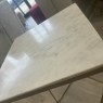 Shalimar Solid Marble & Brass Lamp Table with Geometric Base Shalimar Solid Marble & Brass Lamp Table with Geometric Base