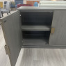 Contemporary Wood with Brass Two Door Sideboard Contemporary Wood with Brass Two Door Sideboard