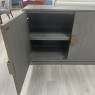 Contemporary Wood with Brass Two Door Sideboard Contemporary Wood with Brass Two Door Sideboard