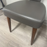 Mimo by Fama - Chair in Dark Leather with Dark Wood Legs Mimo by Fama - Chair in Dark Leather with Dark Wood Legs