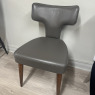 Mimo by Fama - Chair in Dark Leather with Dark Wood Legs Mimo by Fama - Chair in Dark Leather with Dark Wood Legs