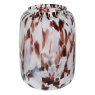 Small White Mottled Glass Vase Small White Mottled Glass Vase