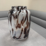 Small White Mottled Glass Vase Small White Mottled Glass Vase