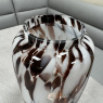 Small White Mottled Glass Vase Small White Mottled Glass Vase
