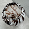 Small White Mottled Glass Vase Small White Mottled Glass Vase