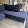 Tivoli RHF Cornersofa in Navy Velvet Fabric Tivoli RHF Cornersofa in Navy Velvet Fabric