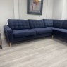 Tivoli RHF Cornersofa in Navy Velvet Fabric Tivoli RHF Cornersofa in Navy Velvet Fabric