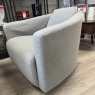 Calia Italia - Hotel Chair with Swivel - Teddy Platinum Fabric Calia Italia - Hotel Chair with Swivel - Teddy Platinum Fabric