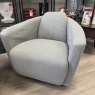 Calia Italia - Hotel Chair with Swivel - Teddy Platinum Fabric Calia Italia - Hotel Chair with Swivel - Teddy Platinum Fabric