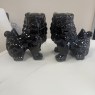 Pair of Glazed Ceramic Foo Dogs Pair of Glazed Ceramic Foo Dogs