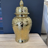 Medium Gold Ceramic Ginger Jar Medium Gold Ceramic Ginger Jar