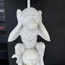 White Monkey No Evil Stacked Lamp White Monkey No Evil Stacked Lamp