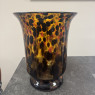 Animal Print Amber Glass Vase Animal Print Amber Glass Vase