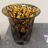 Animal Print Amber Glass Vase Animal Print Amber Glass Vase